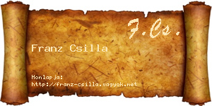 Franz Csilla névjegykártya