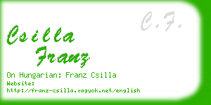 csilla franz business card